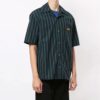 Camisas de manga corta a rayas con cuello cubano para hombre, colección Otoño-Invierno 2020