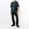 Camisas de manga corta a rayas con cuello cubano para hombre, colección Otoño-Invierno 2020