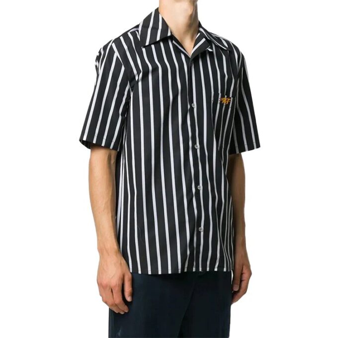 Camisas de manga corta con diseño de rayas y forma de bolos Fw20