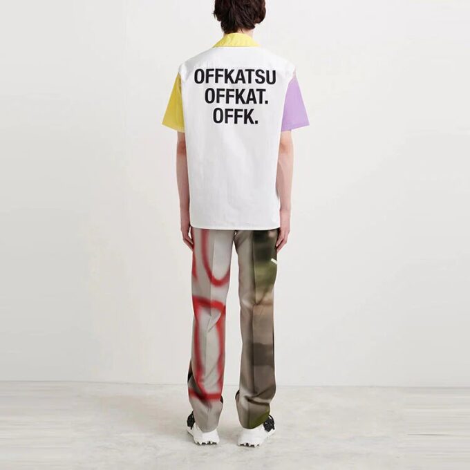 Camisas de manga corta con estampado Off-White x Katsu Crossover FW21 Naranja