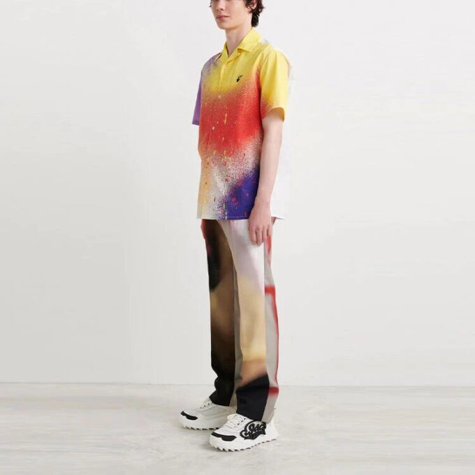 Camisas de manga corta con estampado Off-White x Katsu Crossover FW21 Naranja