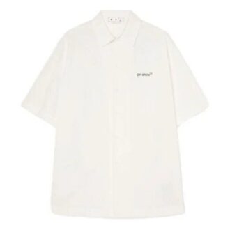 Camisas de manga corta con logotipo de flecha SS22, color blanco Camisas de manga corta con logotipo de flecha SS22, color blanco