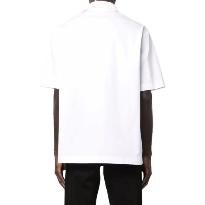 Camisas de manga corta de color liso con estampado, blancas