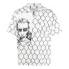 Camisas de manga corta estampadas, versión blanca