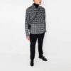 Camisas de manga larga a cuadros con bolsillo en el pecho, corte holgado, negro y gris, colección primavera-verano 2021
