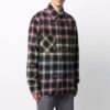 Camisas de manga larga a cuadros con estampado de logotipo, corte holgado, colección Otoño-Invierno 2021