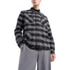 Camisas de manga larga a cuadros, gris