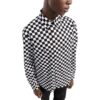 Camisas de manga larga a cuadros Off-White para hombre, colección Otoño-Invierno 2022, versión en blanco y negro