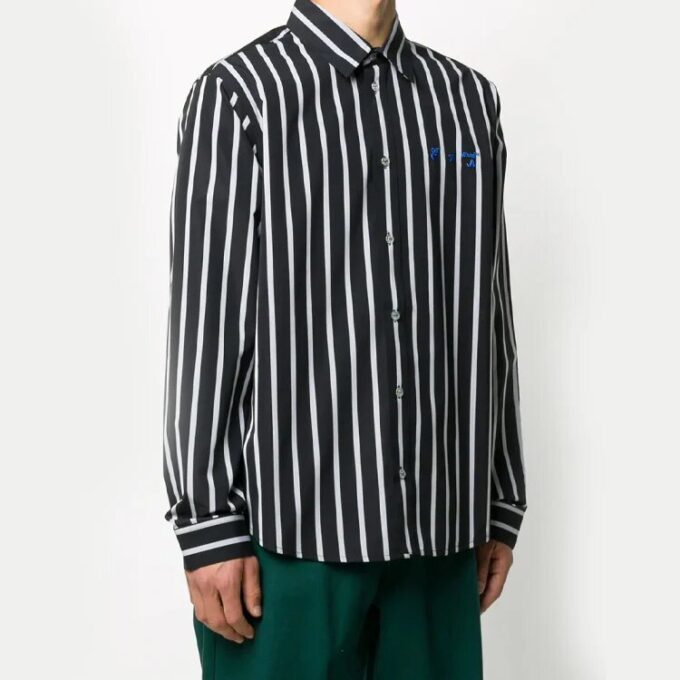 Camisas de manga larga a rayas para hombre