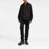 Camisas de manga larga con bolsillo en el pecho FW21, corte holgado, negra