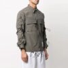 Camisas de manga larga con bolsillos cargo SS21, gris