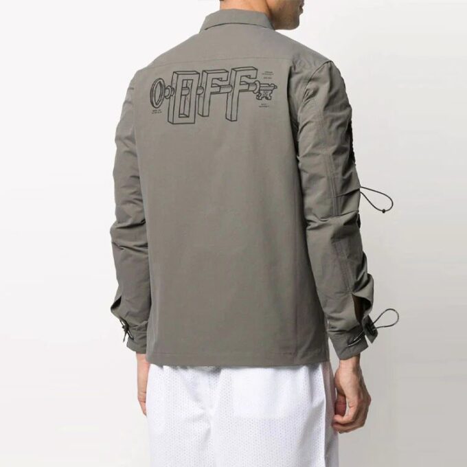 Camisas de manga larga con bolsillos cargo SS21, gris