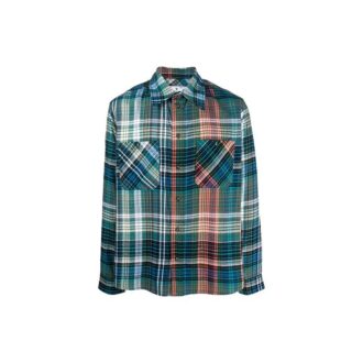 Camisas de manga larga con estampado de Arrows FW20 para hombre, verde