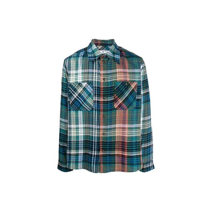 Camisas de manga larga con estampado de Arrows FW20 para hombre, verde