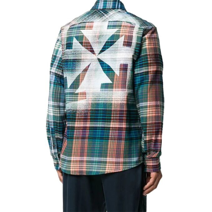 Camisas de manga larga con estampado de Arrows FW20 para hombre, verde