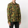 Camisas de manga larga con estampado de camuflaje, versión verde
