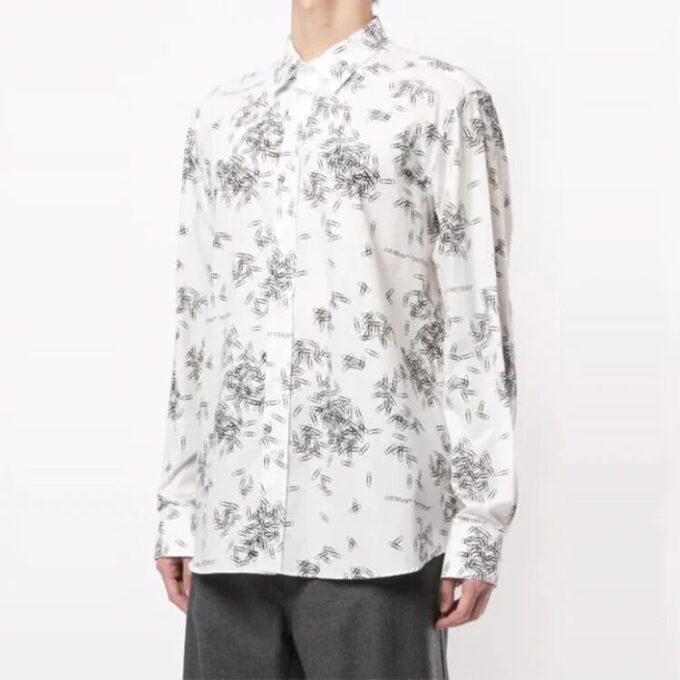 Camisas de manga larga con estampado de clips