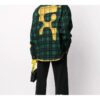 Camisas de manga larga con estampado de franela para hombre, color verde