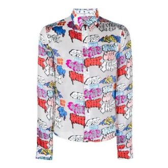 Camisas de manga larga con estampado de logotipo de graffiti SS21