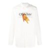 Camisas de manga larga con estampado FW20 para hombre, color blanco