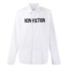 Camisas de manga larga con estampado «Non-Fiction» de la colección Otoño-Invierno 2020 para hombre, color blanco