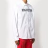Camisas de manga larga con estampado «Non-Fiction» de la colección Otoño-Invierno 2020 para hombre, color blanco