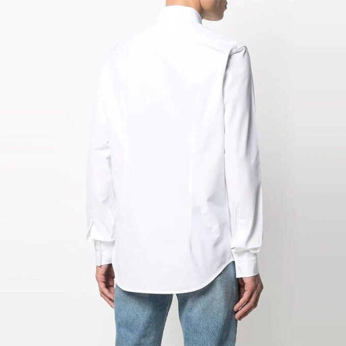 Camisas de manga larga con estampado SS21, color blanco