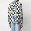 Camisas de manga larga con solapas a cuadros y estampado de flores, versión entallada, color negro