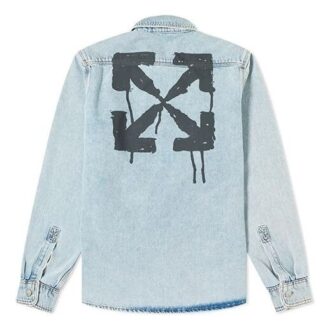 Camisas de manga larga de Denim Arrows para hombre