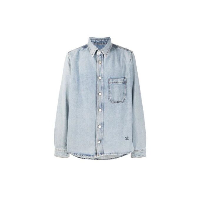 Camisas de manga larga de Denim Arrows para hombre