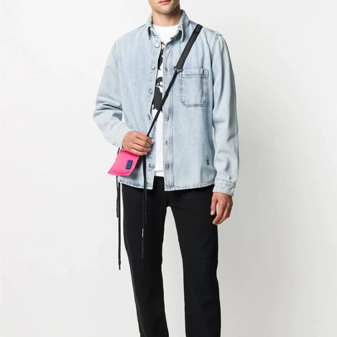 Camisas de manga larga de Denim Arrows para hombre