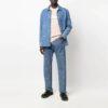Camisas de manga larga de Denim degradado azul
