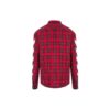 Camisas de manga larga de franela a cuadros de la colección SS21, corte holgado, color rojo