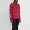 Camisas de manga larga de franela a cuadros de la colección SS21, corte holgado, color rojo