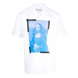 Camisas de pantalón corto con estampado de logotipo SS21, color blanco