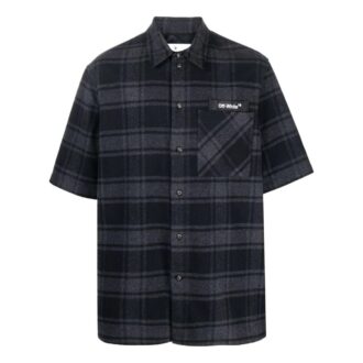 Camisas de Pantalones Cortos a cuadros, negro