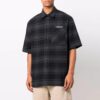 Camisas de Pantalones Cortos a cuadros, negro