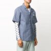 Camisas de Pantalones Cortos con franja del logotipo, versión azul