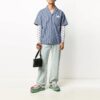 Camisas de Pantalones Cortos con franja del logotipo, versión azul
