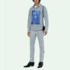 Camisas Denim de manga larga con solapa y estampado SS21, azul