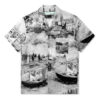 Camisas informales de algodón pequeñas Gris Blanco