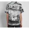 Camisas informales de algodón pequeñas Gris Blanco