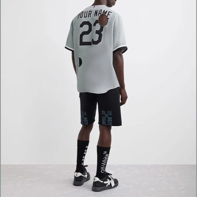 Camisas Off-White x New Era x MLB Miami Marlins «Gris claro y negro»