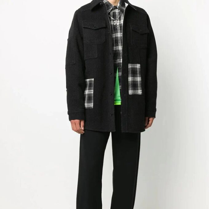 Camisas oversize a cuadros con bolsillos y botones