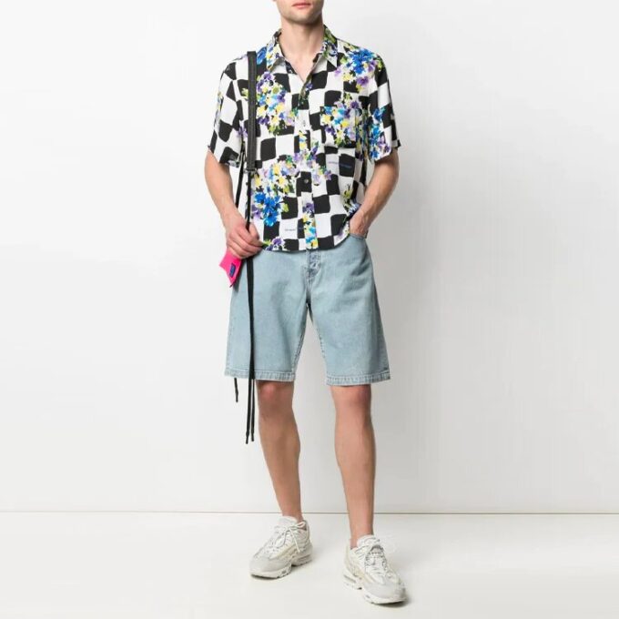 Camisas oversize para hombre SS21, color blanco