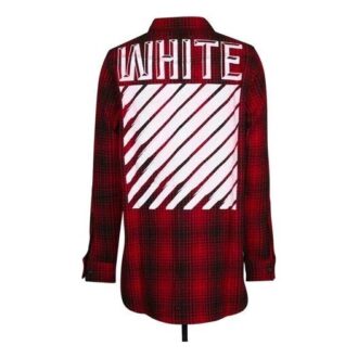 Camisas rojas a rayas y cuadros Off-White para hombre