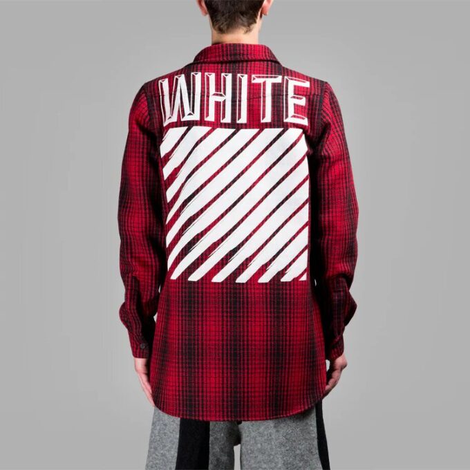 Camisas rojas a rayas y cuadros Off-White para hombre