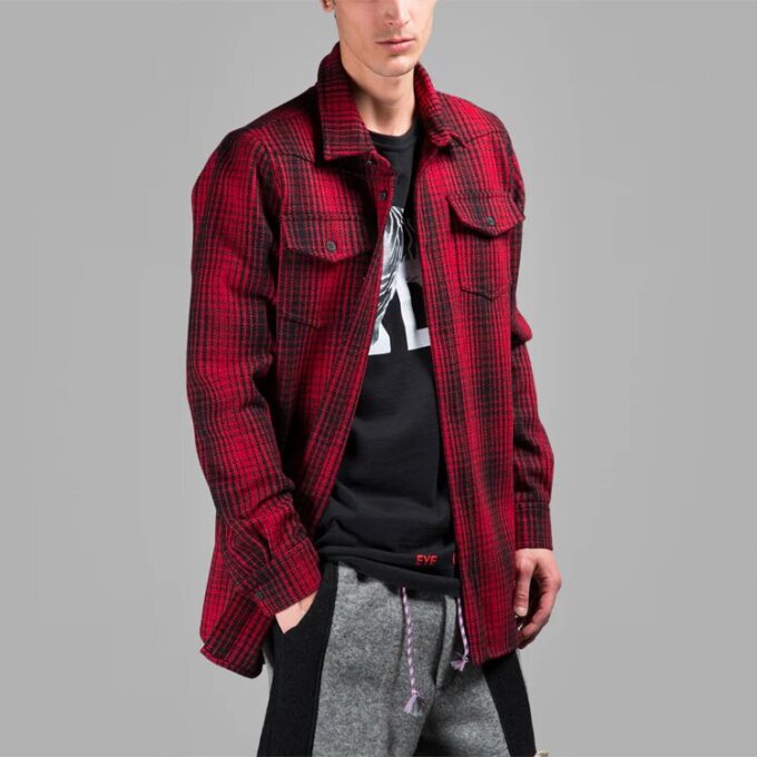 Camisas rojas a rayas y cuadros Off-White para hombre