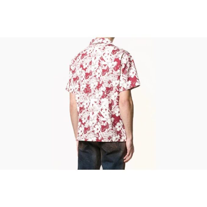 Camisas rojas de manga corta Off-White para hombre C/O VIRGIL ABLOH Flowers