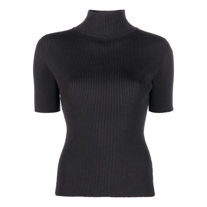Camiseta acanalada con ribete del logotipo Off-White «Negro»